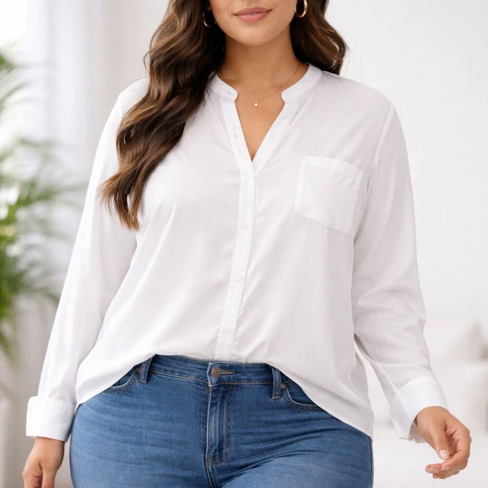 Calvin-klein Women's White Blouse